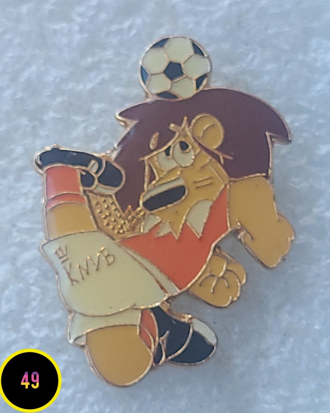 KNVB Leeuw Pin - Voetbal Oranje, Verzenden, Gebruikt, Sport, Speldje of Pin