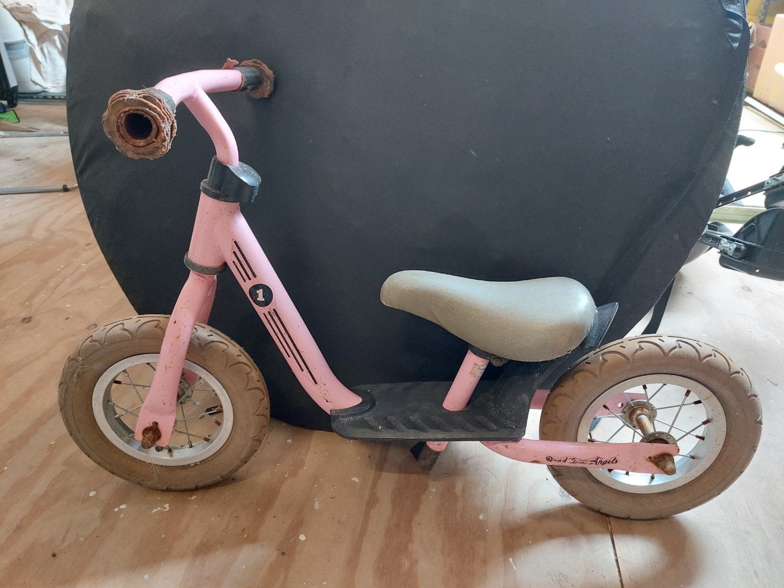 loopfiets bandits and angels roze, Ophalen, Gebruikt, Loopfiets