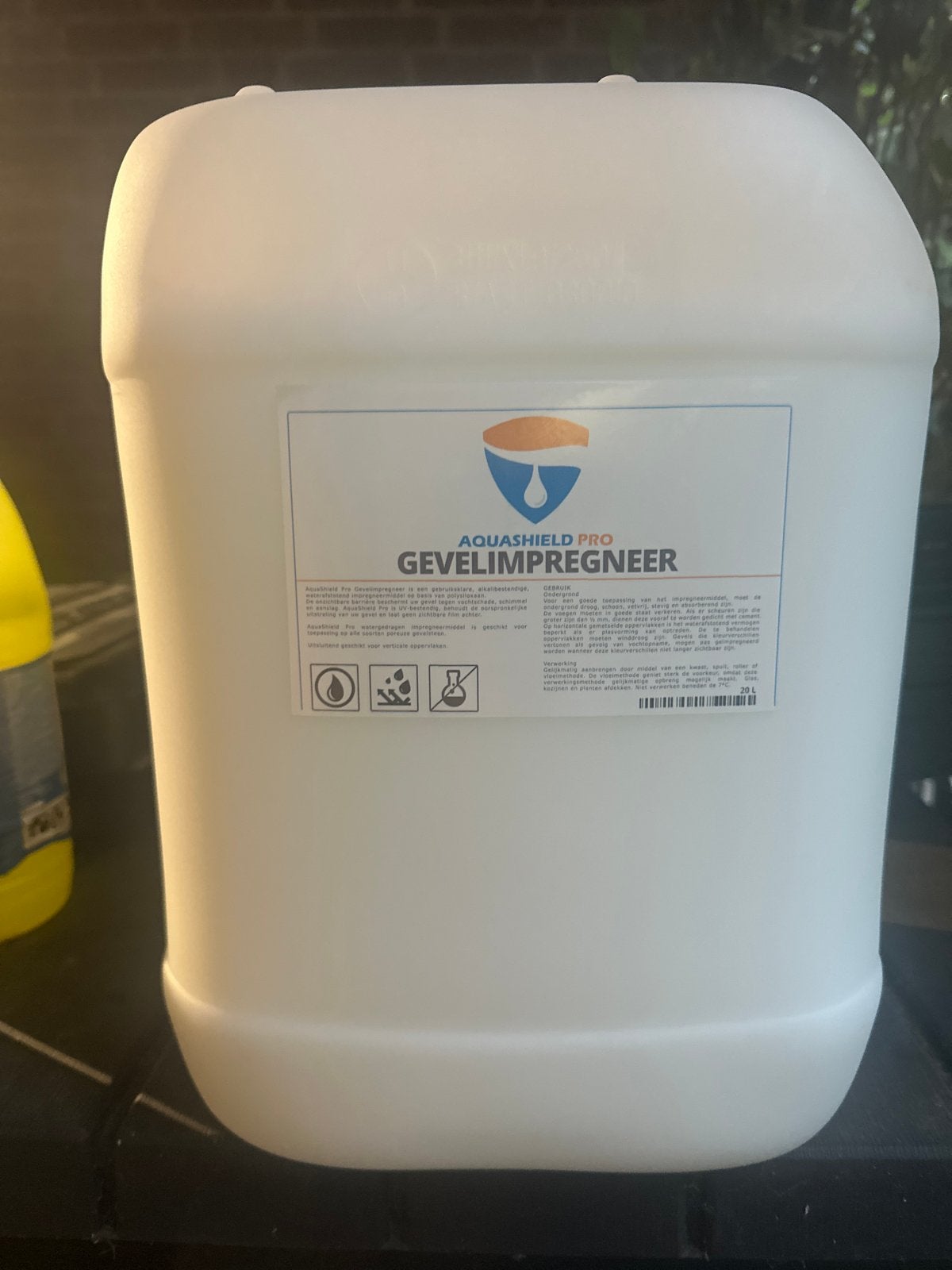 Aquashield Pro Gevelimpregneer - 20 liter, nieuw in doos, 20 liter of meer, Ophalen, Nieuw, Verf
