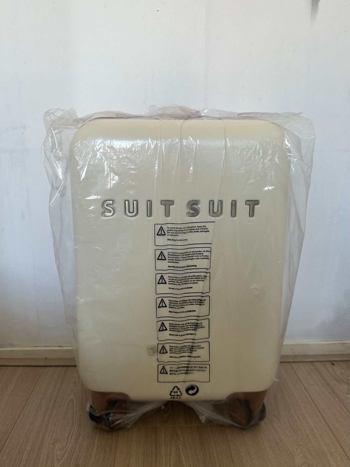 SUITSUIT koffer 55cm Antique White inc label en beschermhoes, Ophalen, 50 tot 60 cm, Hard kunststof, Nieuw