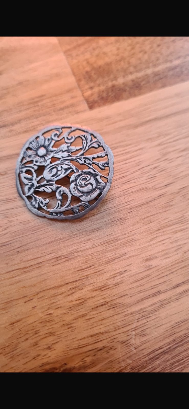 Vintage broche zilver 925, Ophalen, Zo goed als nieuw, Minder dan 4 cm, Zilver
