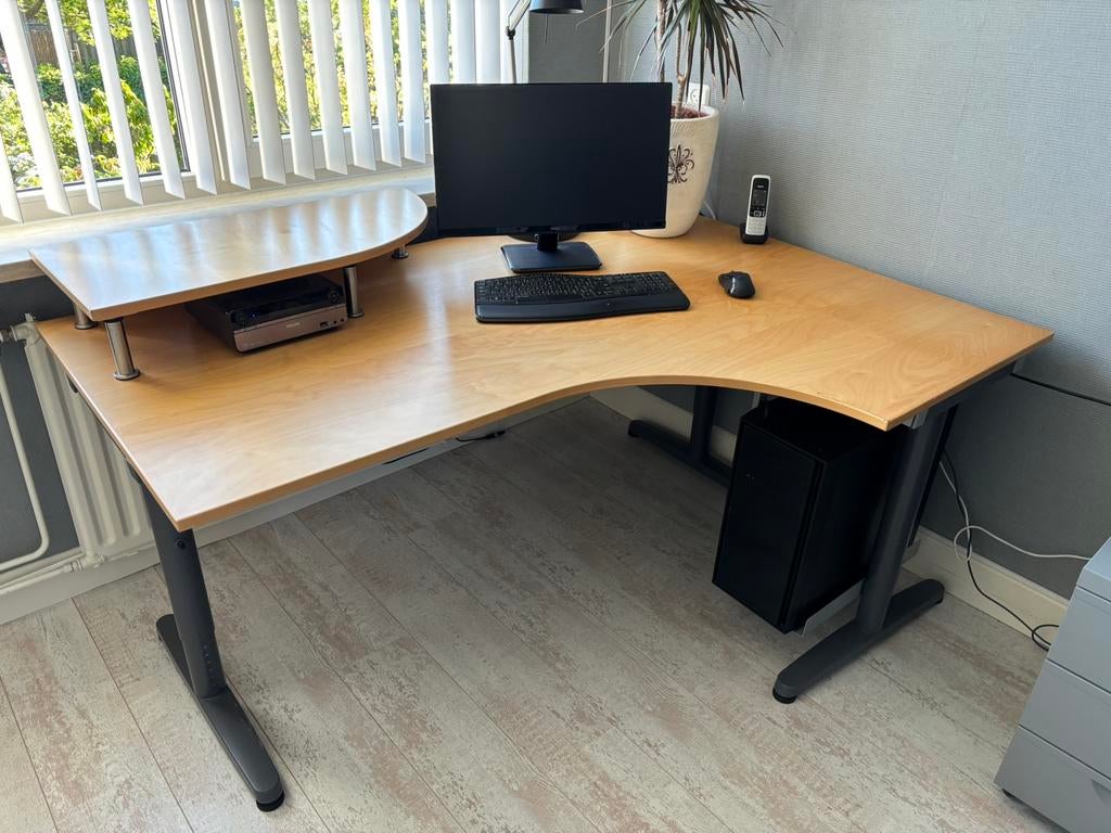 Hoekbureau IKEA Galant 160 x 120 x 80 cm, Huis en Inrichting, Bureaus, Ophalen, 160 cm, Gebruikt, 120 cm