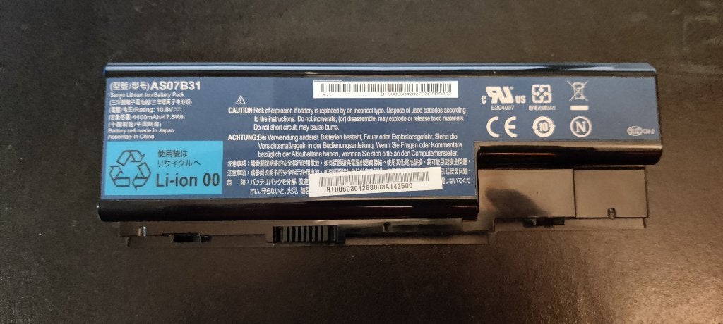 Acer Aspire Batterij AS07B31 [BATT-10] 27-5, Ophalen of Verzenden, Gebruikt, Acer