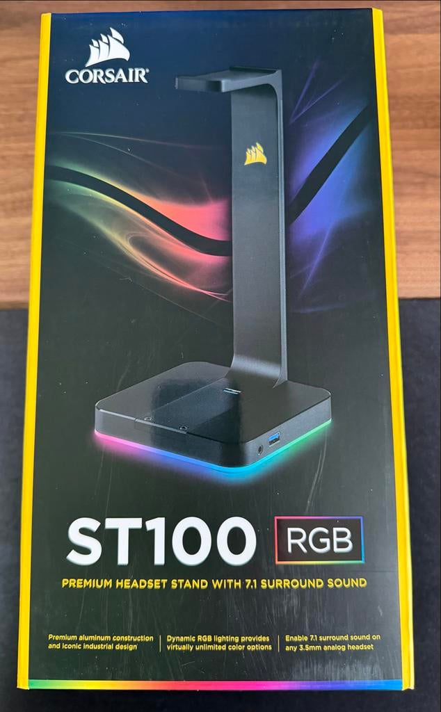 Corsair ST100 RGB headset standaard, Ophalen of Verzenden, Zo goed als nieuw, Bedraad