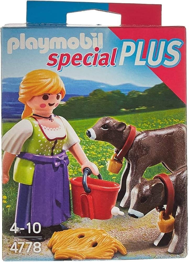 🎁 Playmobil 4778 - Boerin met kalfjes 🎁, Ophalen of Verzenden, Nieuw