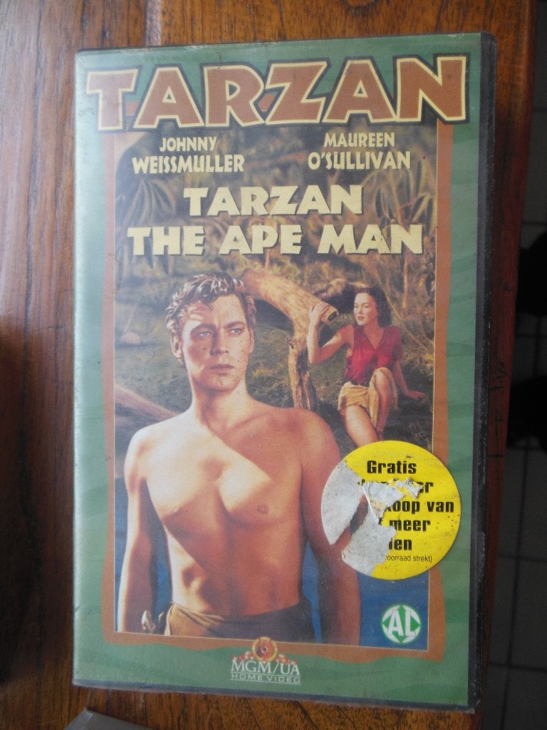 vhs tarzan the apeman johnny weismuller actie film movie, Gebruikt, Alle leeftijden, Ophalen of Verzenden, Actie en Avontuur