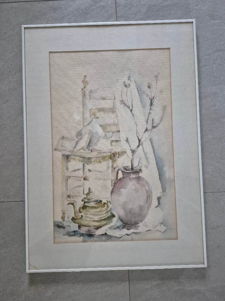 Schilderij, Ophalen, Oud hollands, Landschap, Aquarel