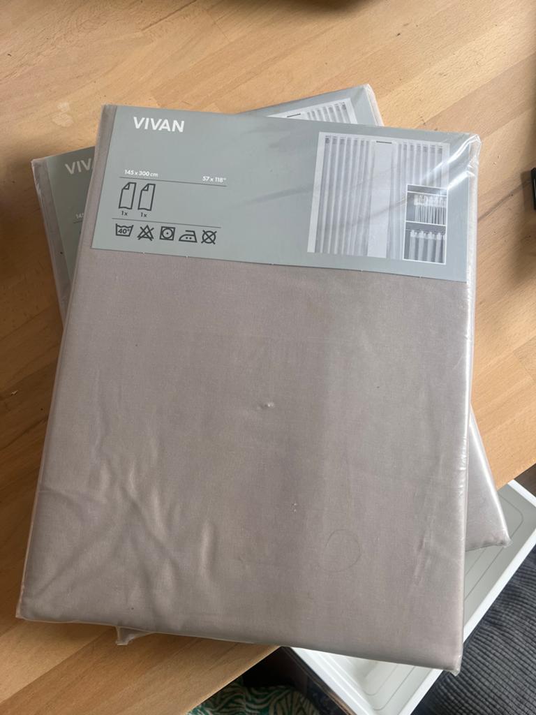 IKEA VIVAN Gordijnen 145x300 cm - Nieuw in verpakking, 100 tot 150 cm, 200 cm of meer, Nieuw, Ophalen of Verzenden