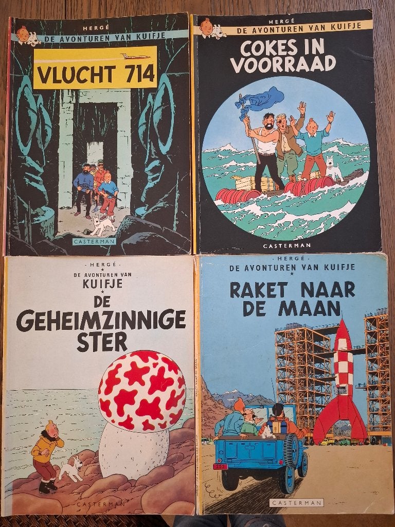 Kuifje, Meerdere stripboeken, Hergé, Ophalen, Gelezen