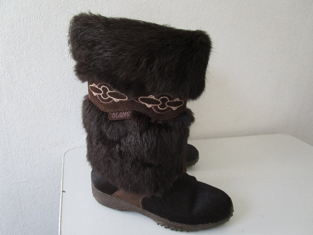 Unieke Olang snowboots, imitatiebont, maat 39, Bruin, Snowboots, Ophalen of Verzenden, Gedragen