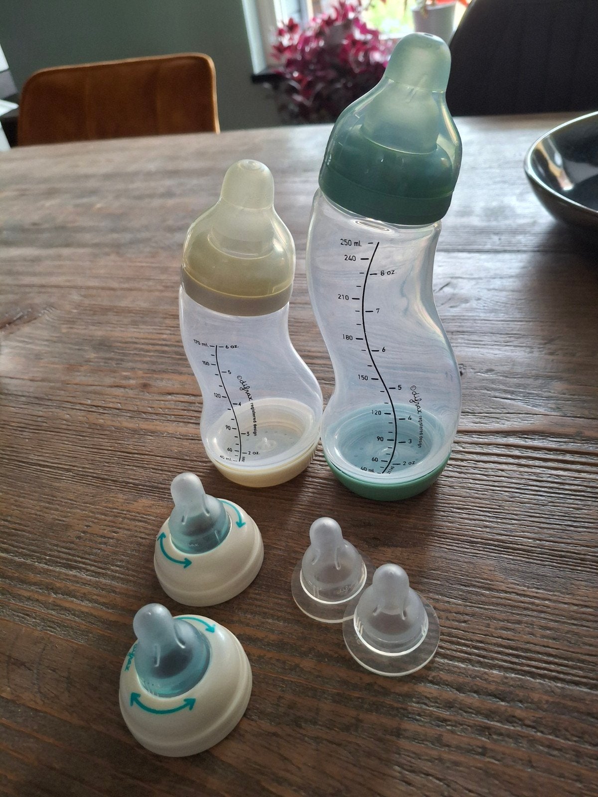 Difrax S-flessen met premature doseerspenen, Gebruikt, BPA-vrij, Babyfles, Ophalen