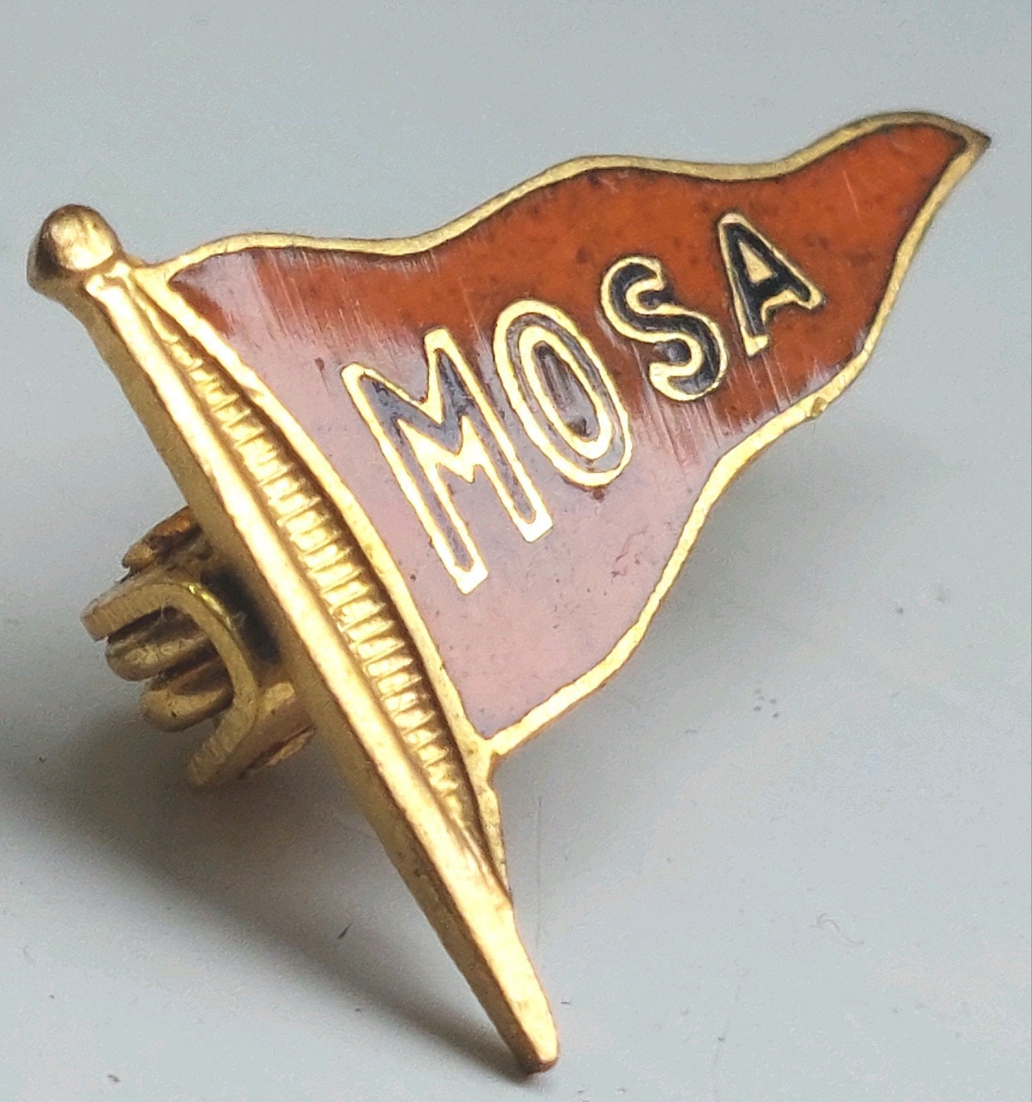 Geëmailleerd Mosa speldje broche keramiek aardewerk, Ophalen of Verzenden, Zo goed als nieuw, Merk, Speldje of Pin