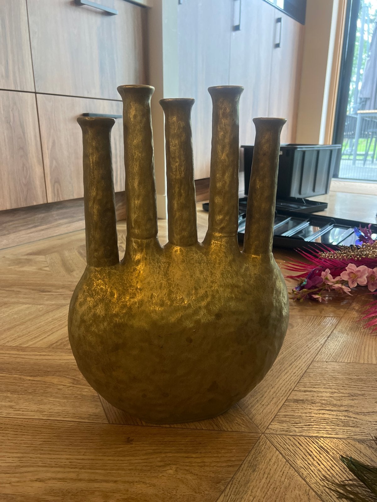 Design Vaas - Messing Handvorm Dk design, Ophalen of Verzenden