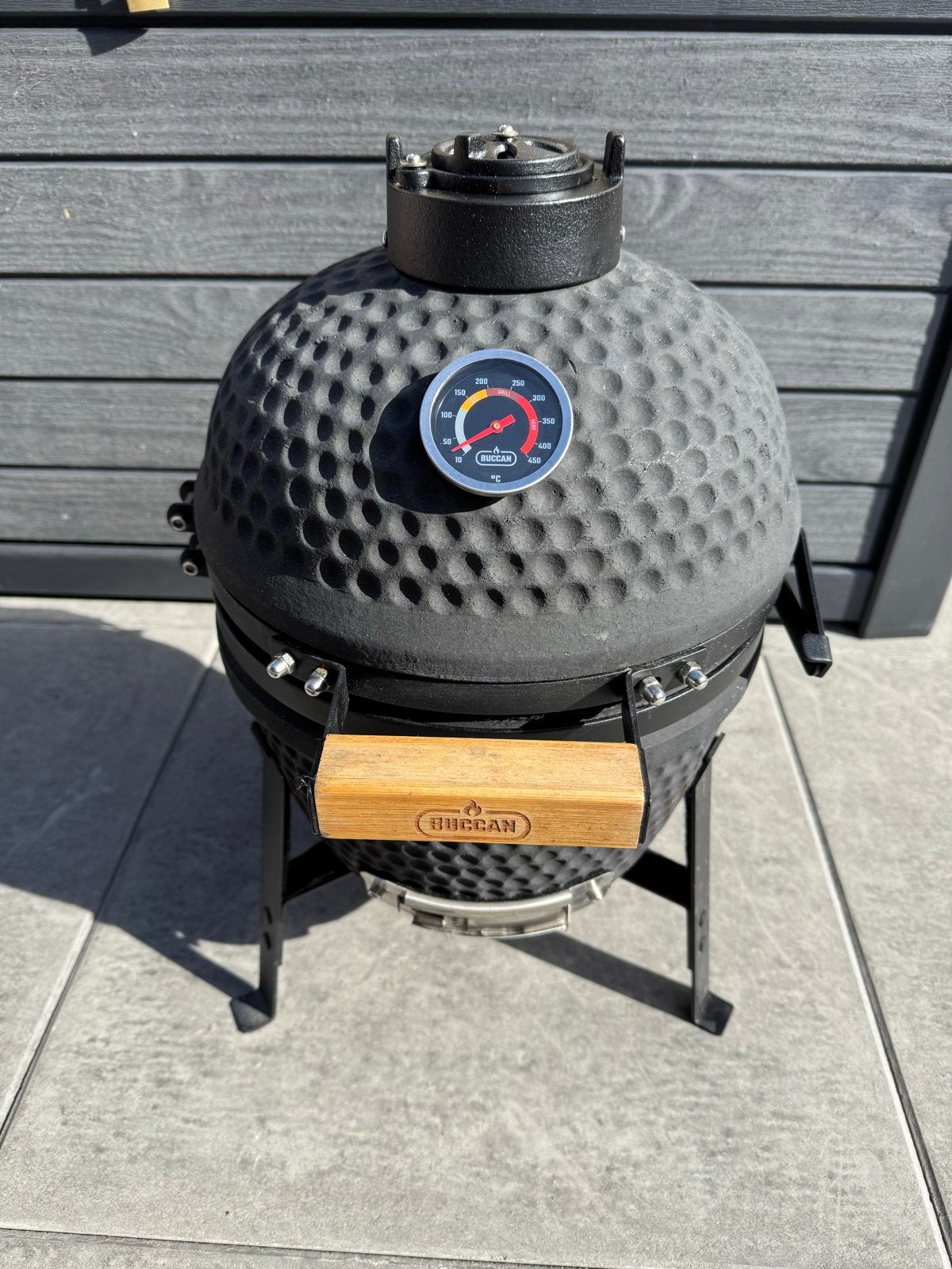 Buccan Kamado BBQ 13 inch + regenhoes, Ophalen of Verzenden, Gebruikt