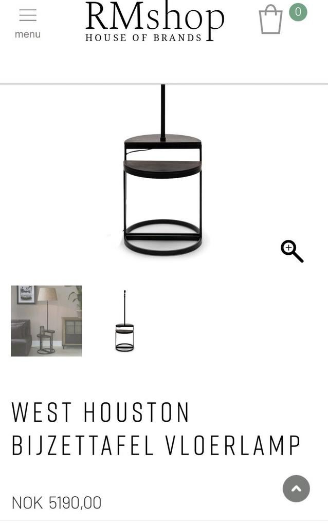 Riviera Maison RM West houston bijzettafel lamp ( nwpr € 500, Ophalen, Metaal, Industrieel, Gebruikt