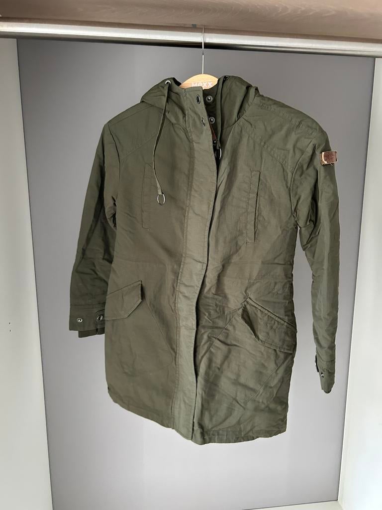 ZGAN Fantastische groene jas Moscow met teddyvoering mt 140!, Ophalen of Verzenden, Zo goed als nieuw, Meisje, Jas