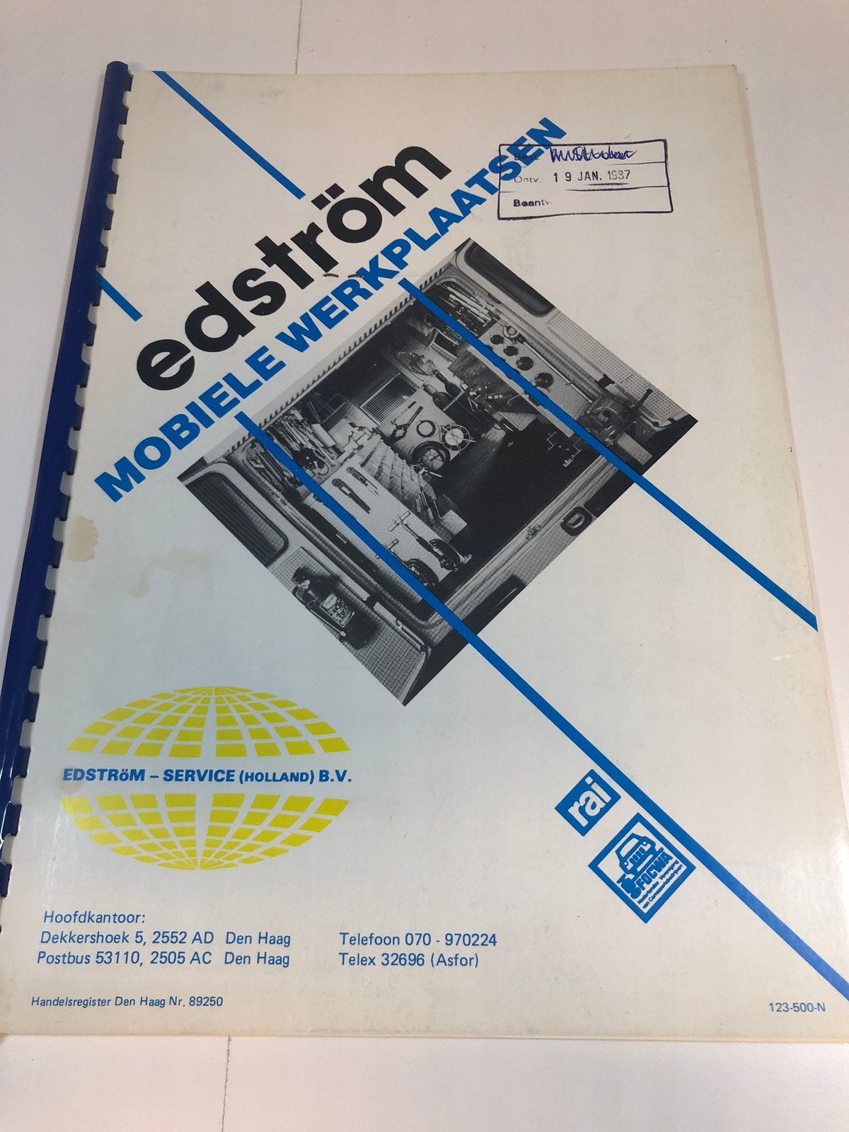 Folder Edstrom mobiele werkplaatsen, Ophalen of Verzenden, Zo goed als nieuw, Overige merken