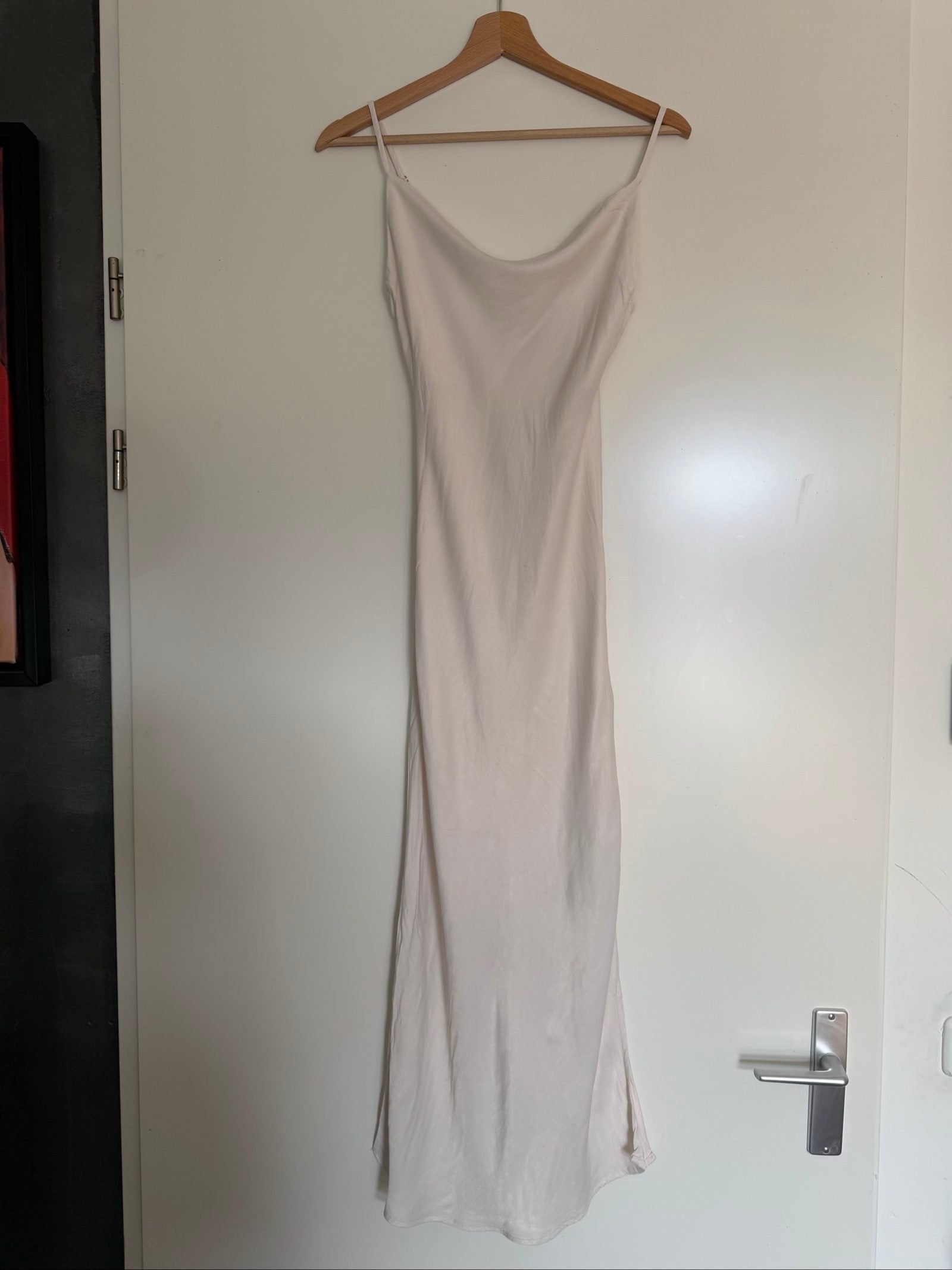 Praktische Magie Dromerige Romantische Crème Slipdress XS, Beige, Zo goed als nieuw, Maat 34 (XS) of kleiner, Bershka