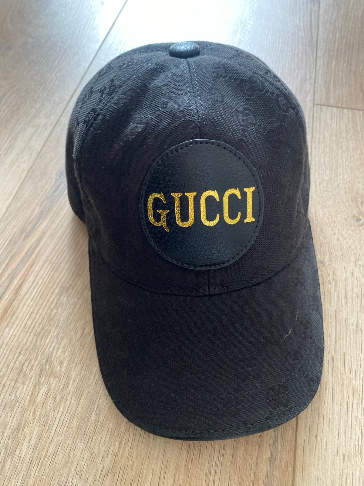 Gucci pet met GG-monogram en leren patch, Ophalen of Verzenden, Nieuw, Pet