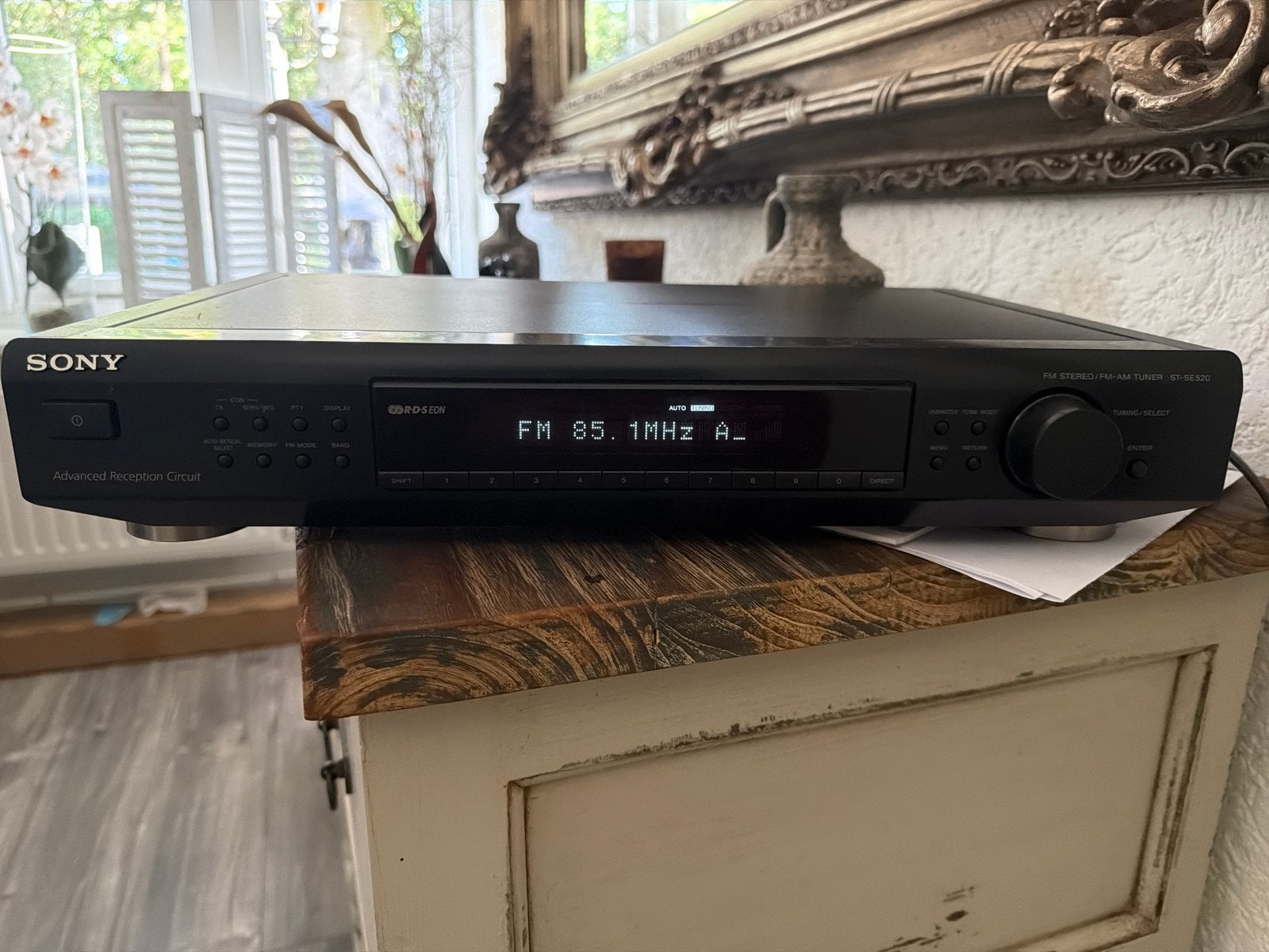 Sony FM Stereo/FM-AM Tuner ST-SE520. 3,5 meter, Ophalen of Verzenden, Gebruikt, Analoog
