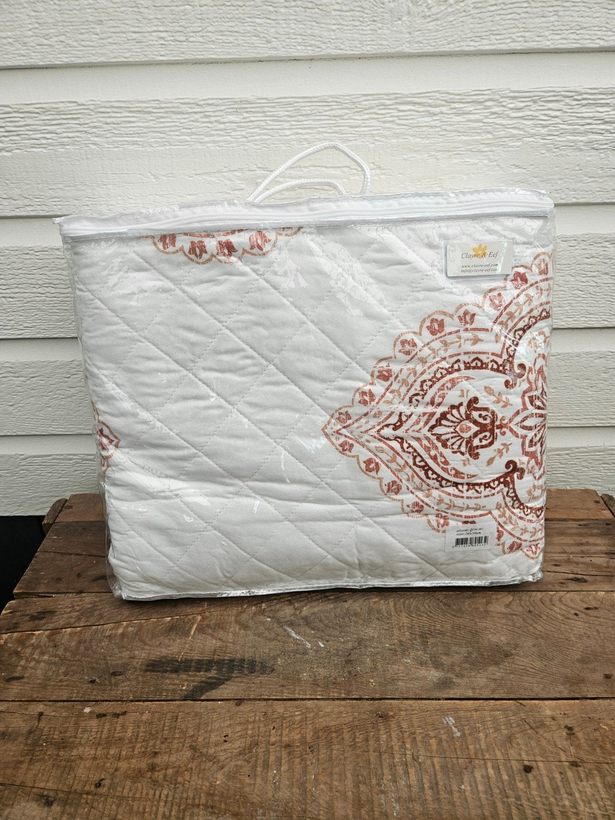 Nieuwe Clayre & Eef Sprei 240x260 cm - Katoen/Polyester, Huis en Inrichting, Wit, Overige typen, Ophalen of Verzenden, Overige merken