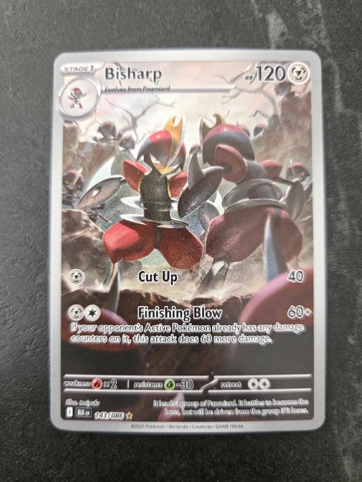Bisharp 143 blk, Hobby en Vrije tijd, Verzamelkaartspellen | Pokémon, Ophalen of Verzenden, Zo goed als nieuw