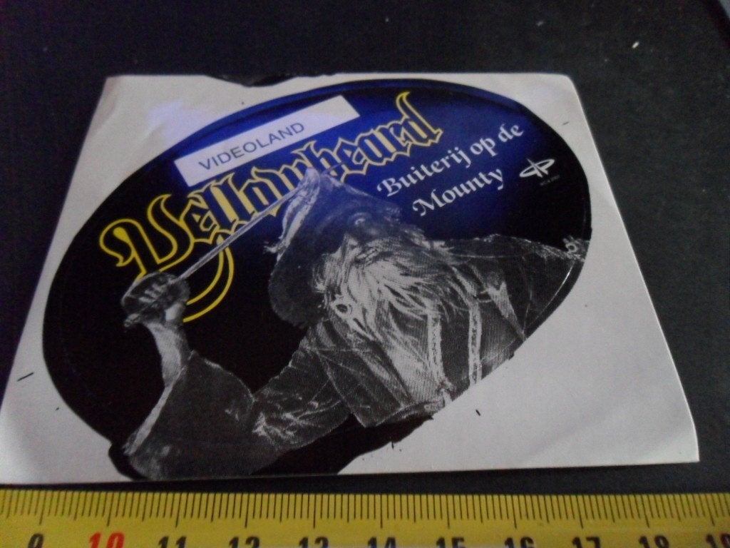 sticker VIDEOLAND Yellowbeard Buiterij op de Mounty, Ophalen, Zo goed als nieuw