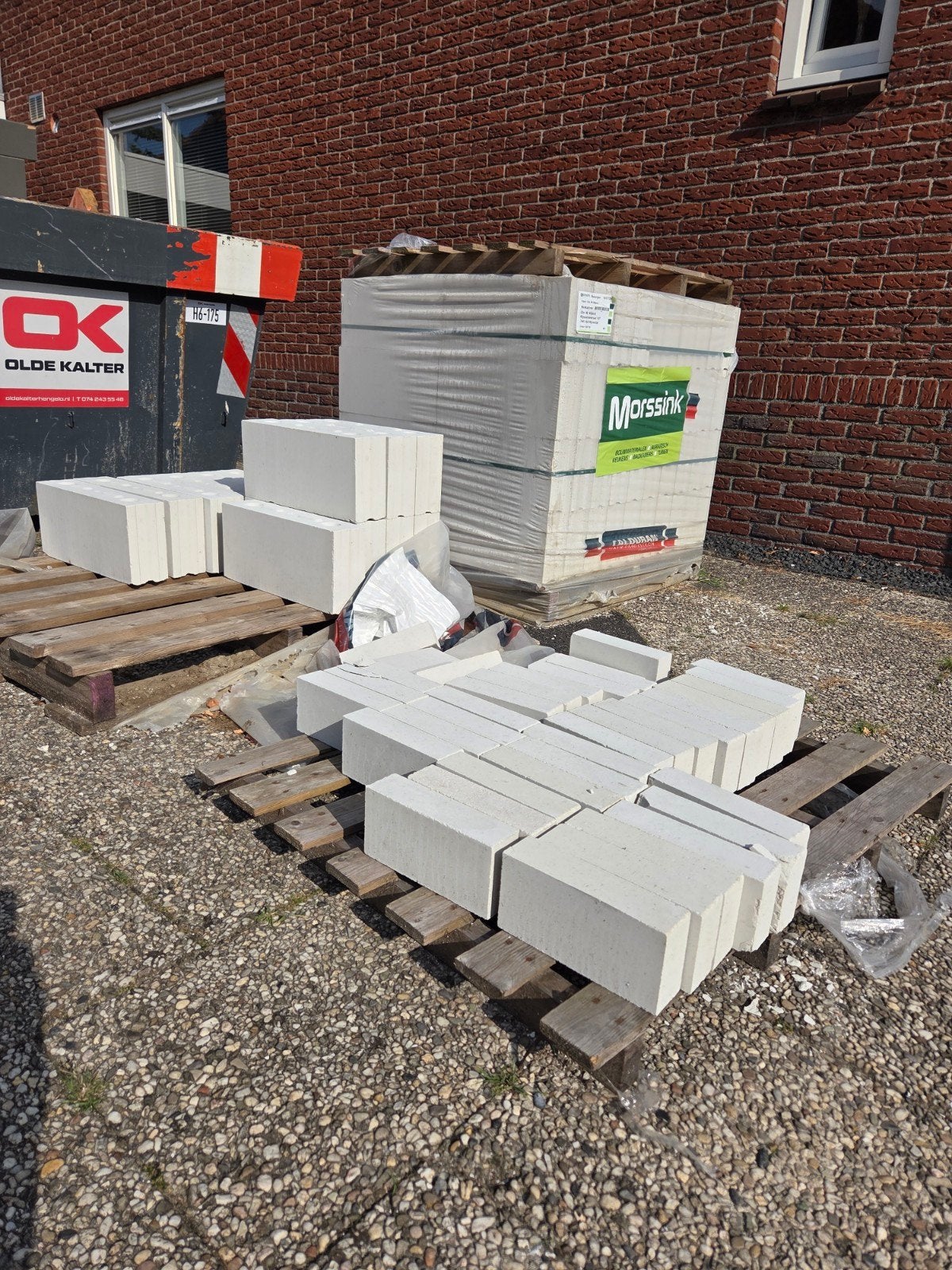 Kalkzandsteen blokken en waaltjes, Doe-het-zelf en Verbouw, Ophalen of Verzenden, Nieuw, Kalkzandstenen