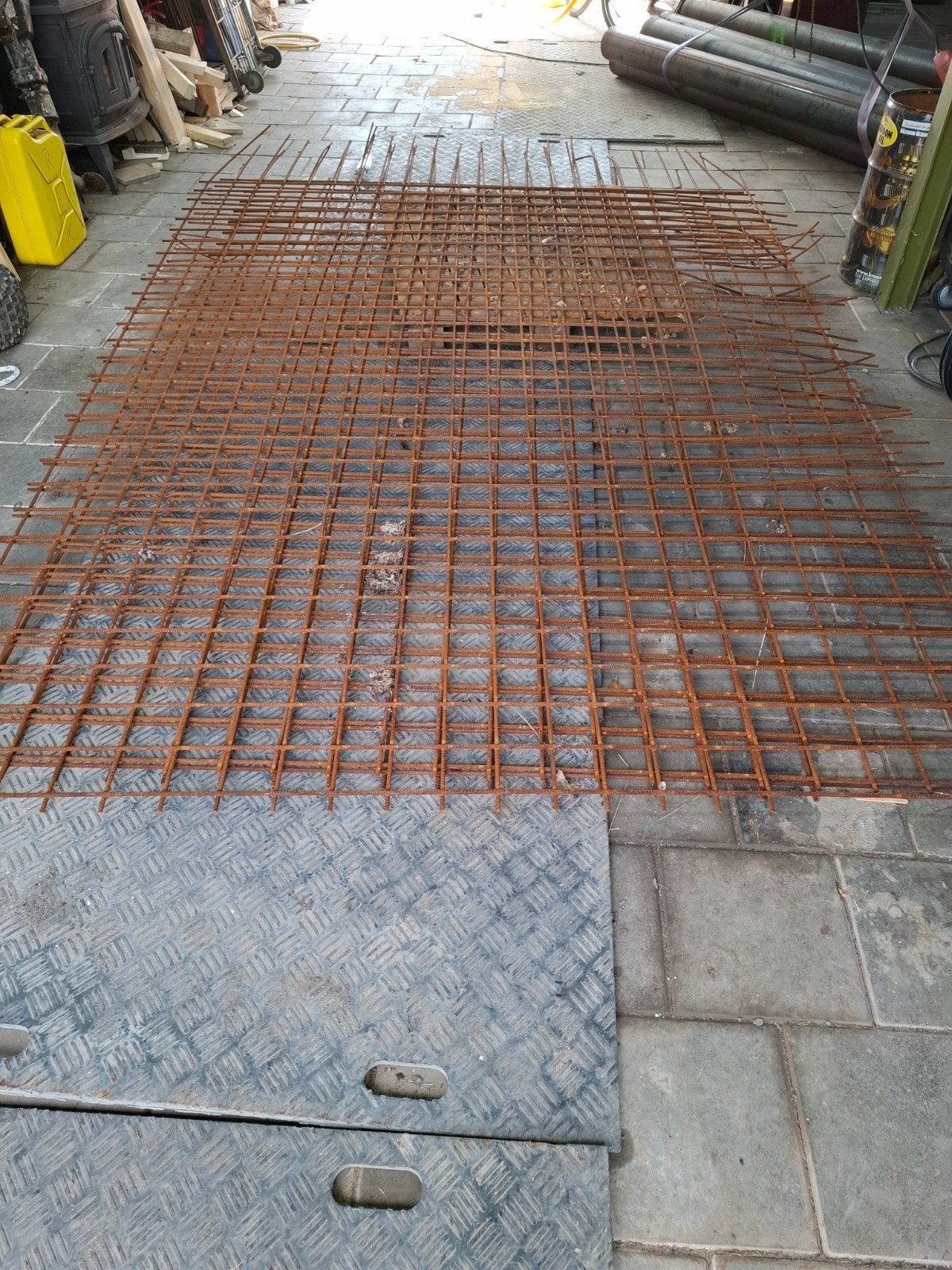 Beton gaas matten 4stuks  220x350, Doe-het-zelf en Verbouw, Metalen, Ophalen of Verzenden, Gebruikt, IJzer