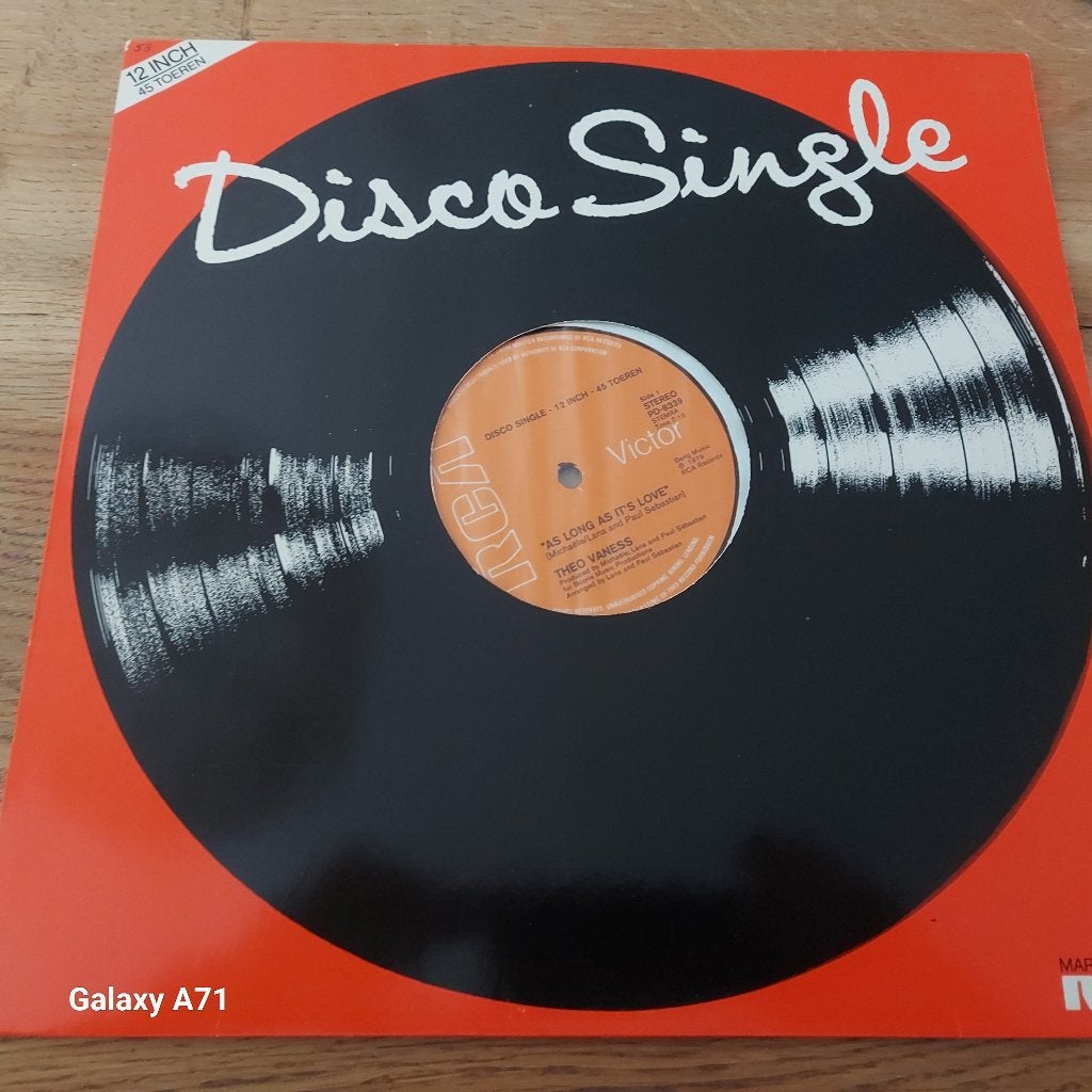 12 inch Maxisingel Theo Vaness - As Long As It's Love (1979), Gebruikt, Disco, 12 inch, Beschermende buitenhoes