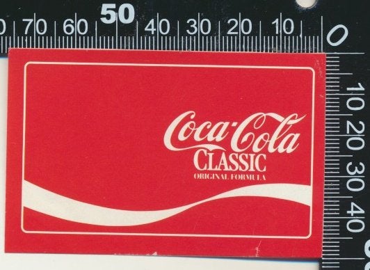 Sticker: Coca Cola - Classic, Ophalen of Verzenden, Zo goed als nieuw, Bedrijf of Vereniging