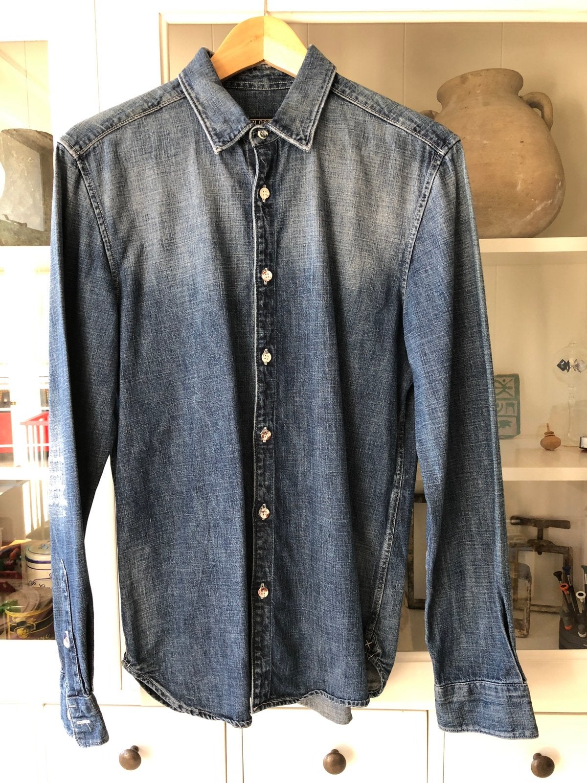 Nieuwstaat Closed Denim Overhemd Spijkeroverhemd Maat Small, Ophalen of Verzenden, Zo goed als nieuw, Blauw, Halswijdte 38 (S) of kleiner