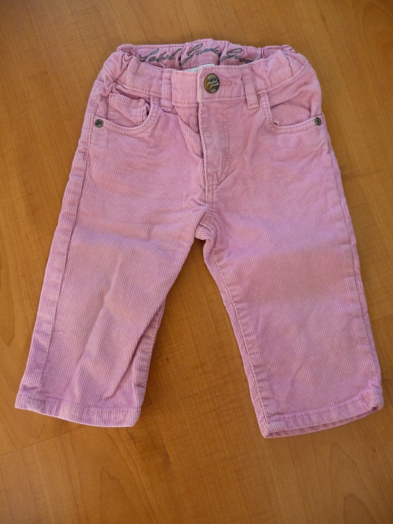 Roze corduroy broekje maat 68 zgan, Broekje, Meisje, Ophalen of Verzenden, H&M.