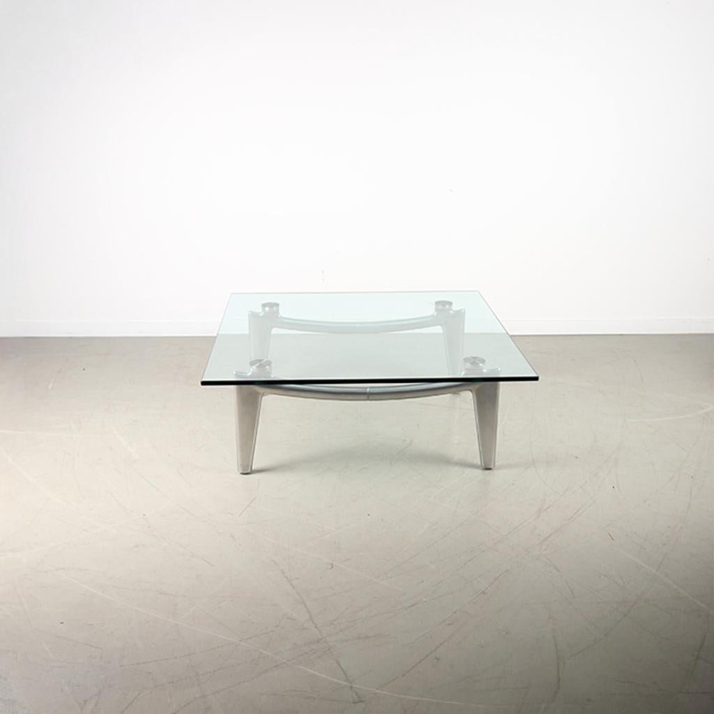1x Leolux Farandole Tafel Glas – Chroom, Niet ingevuld, Minder dan 45 cm, Ophalen of Verzenden, 75 cm of meer