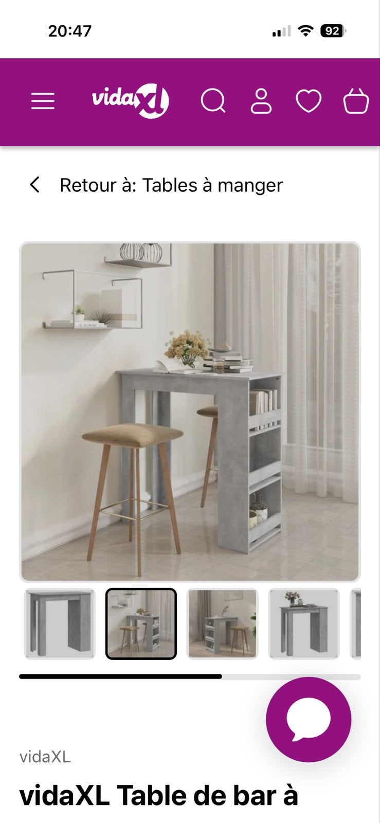 Zo goed als nieuwe bartafel met opbergruimte, Huis en Inrichting, Ophalen, Overige materialen, 100 tot 150 cm, Tot twee personen