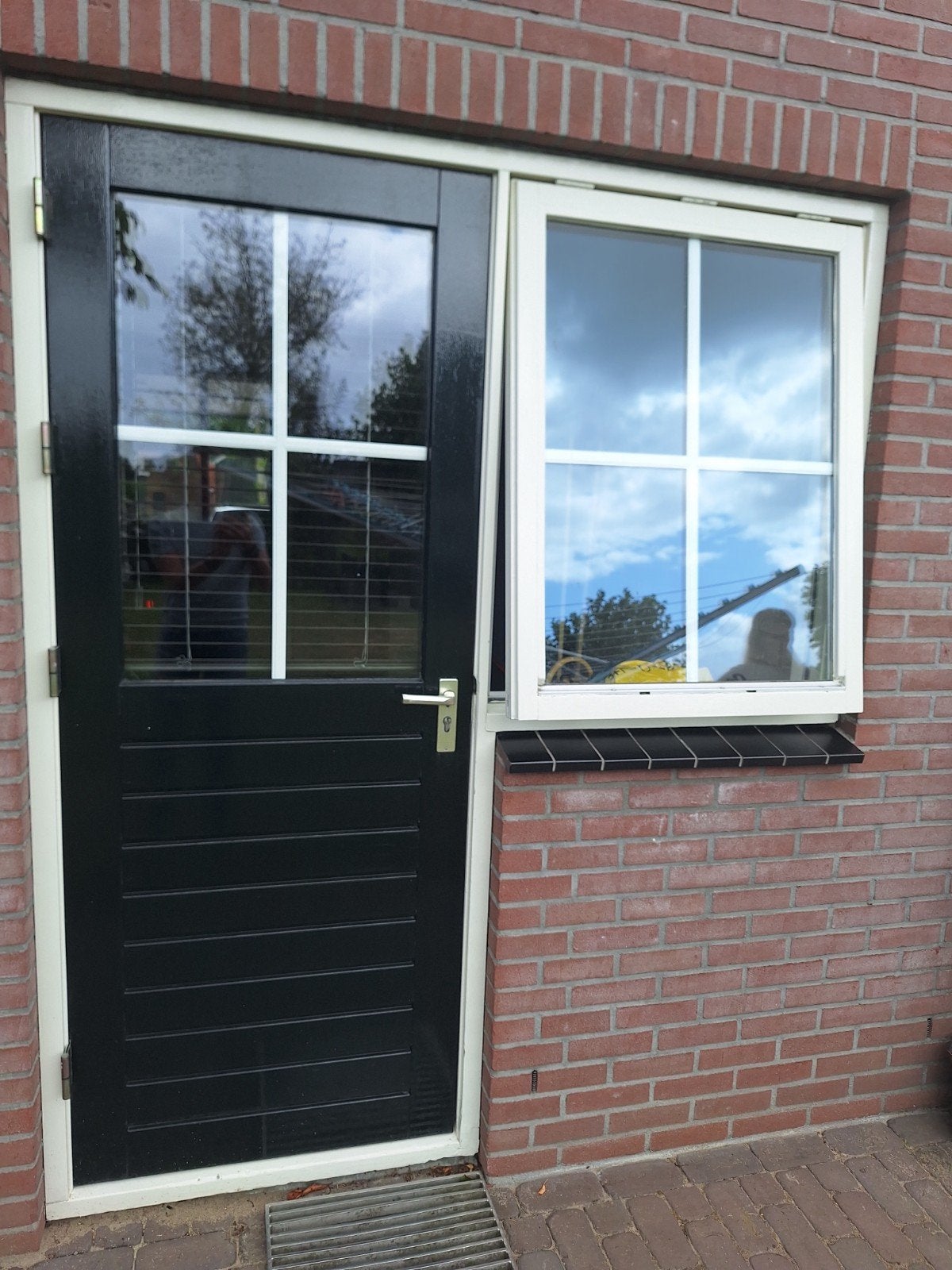 Merantie raam, Gebruikt, Overige typen, Inclusief glas, 75 tot 150 cm