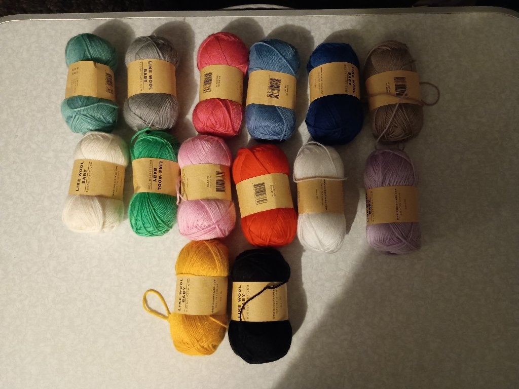 14 bollen Budget Yarn Like wool baby, Ophalen of Verzenden, Nieuw, Breien of Haken, Wol of Garen