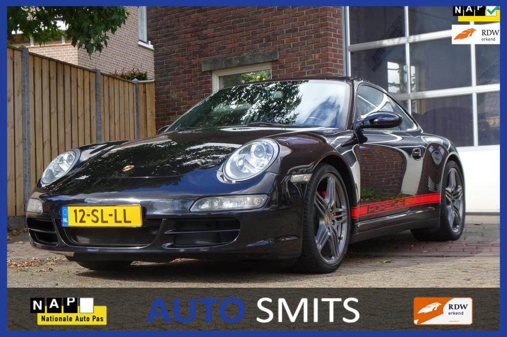 Porsche 911 3.8 Carrera 4S handgeschakeld, Auto's, Porsche, Gebruikt, Zwart, 4 stoelen, Zwart