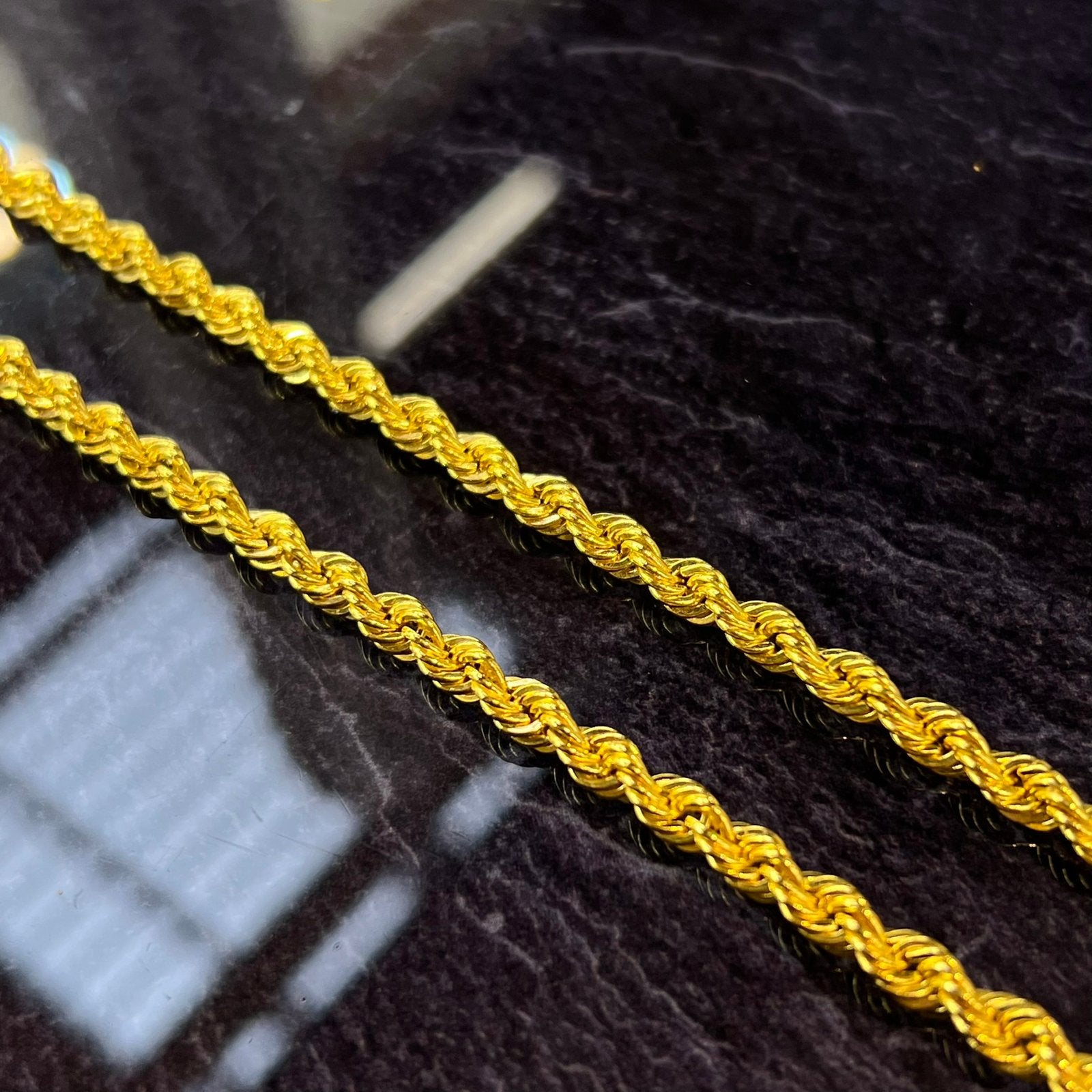 14k gouden ketting rope chain schakel, Sieraden, Tassen en Uiterlijk, Kettingen, Ophalen of Verzenden, Zo goed als nieuw, Goud