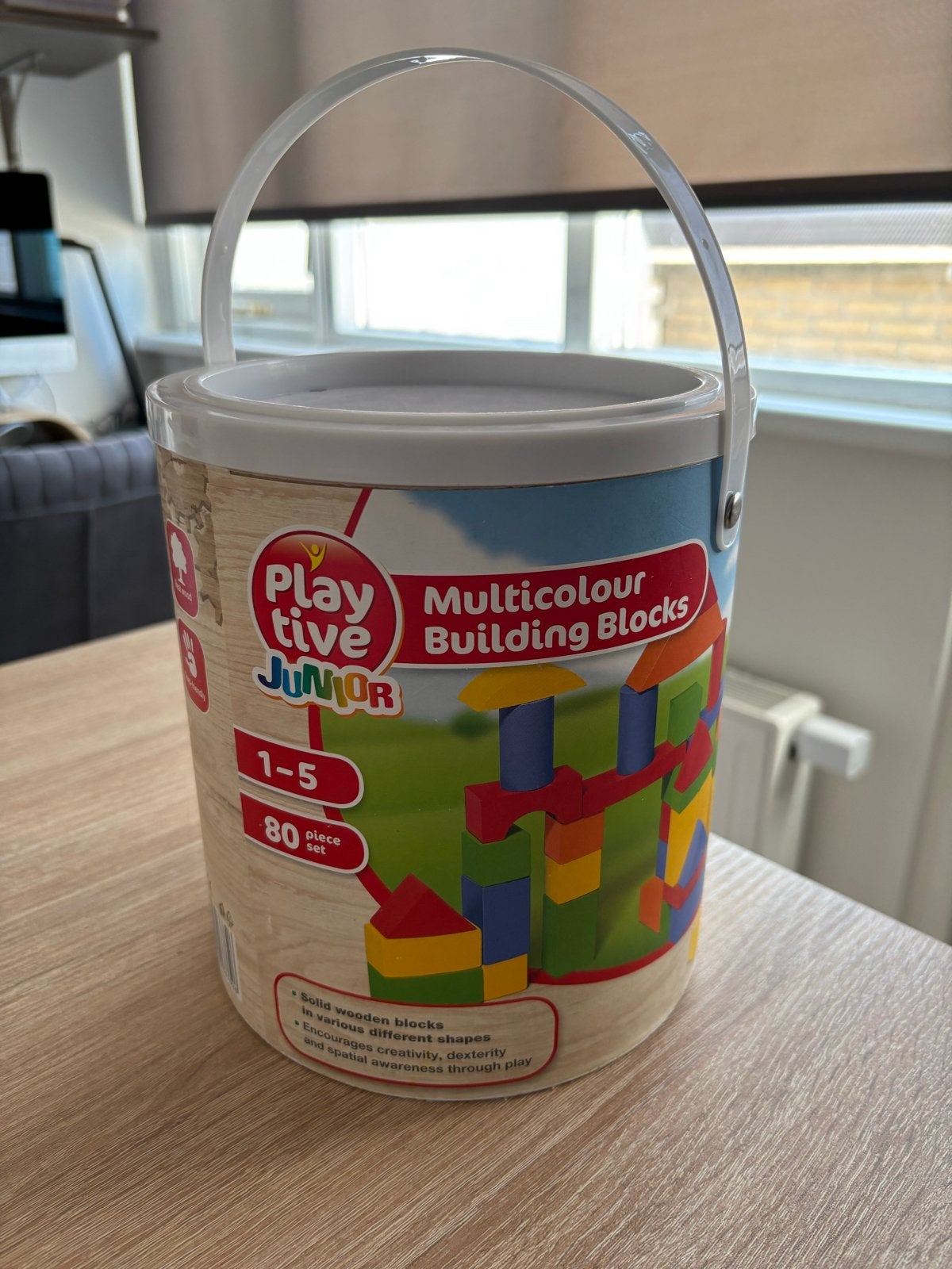 Playtive Junior Houten Bouwblokken - 80-delige set, Ophalen of Verzenden, Zo goed als nieuw, Overige merken