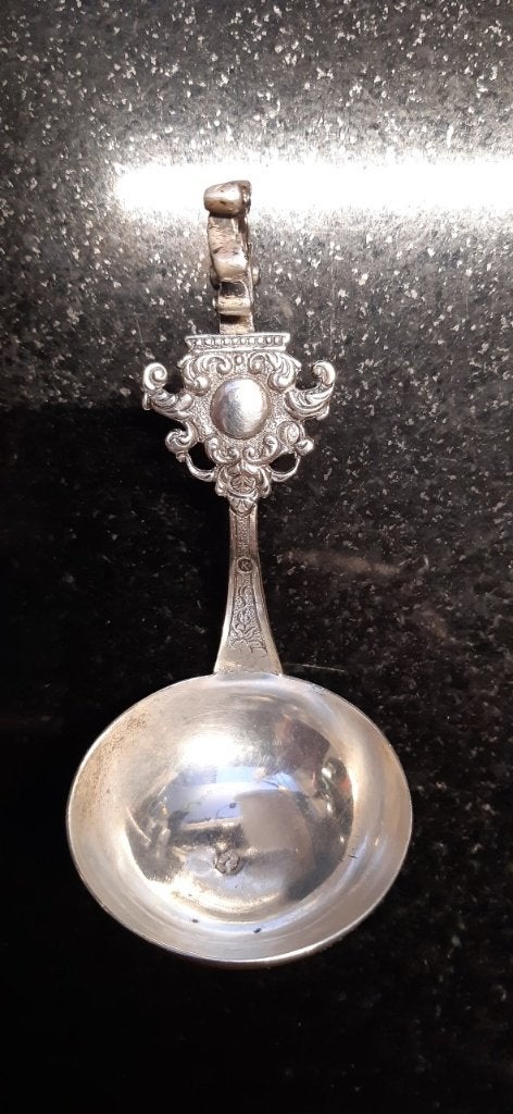 Antieke zilveren roomlepel, "Keur Amsterdam 1920", Antiek en Kunst, Antiek | Goud en Zilver, Ophalen of Verzenden, Zilver