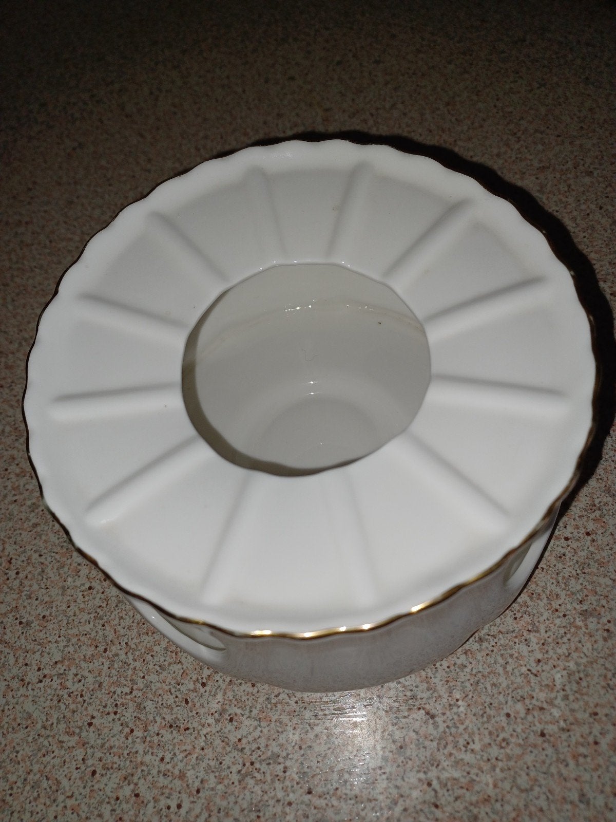 Royal Albert Val D'or theelicht wit met gouden rand, Verzenden, Nieuw, Wit, Steen/keramiek