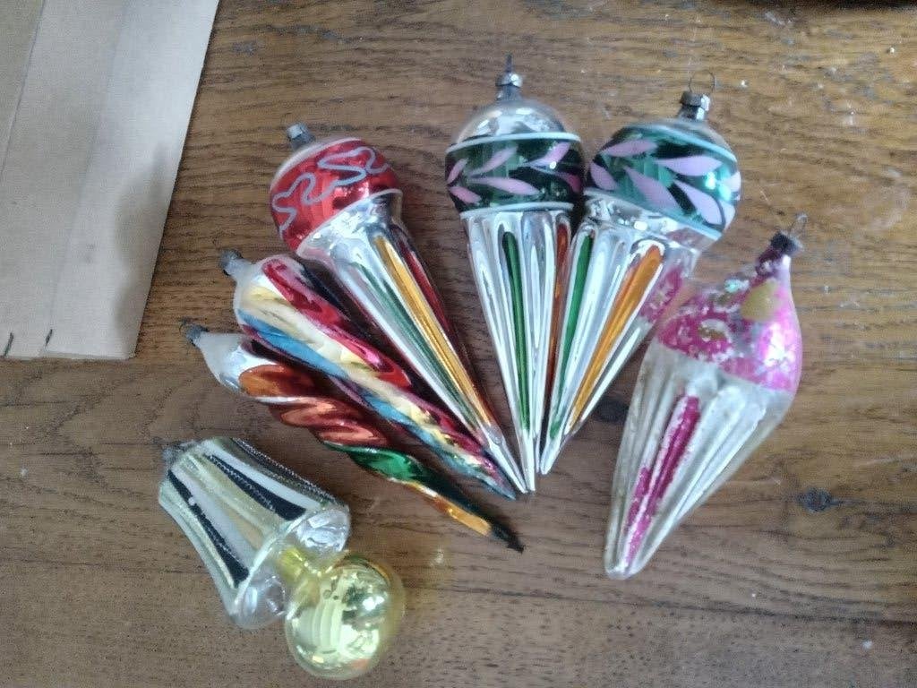 Te koop enkele prachtige oude glazen kerstballen groter mode, Diversen, Kerst, Ophalen of Verzenden, Gebruikt