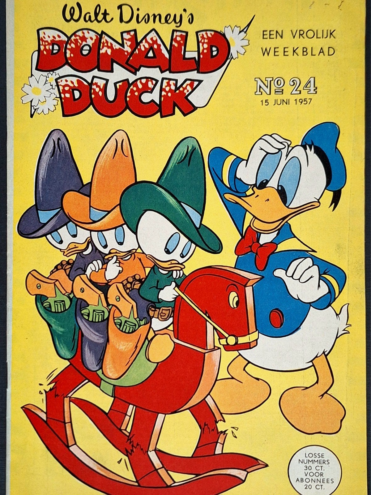 Donald Duck 1957 nr. 24, Boeken, Eén stripboek, Ophalen of Verzenden, Zo goed als nieuw