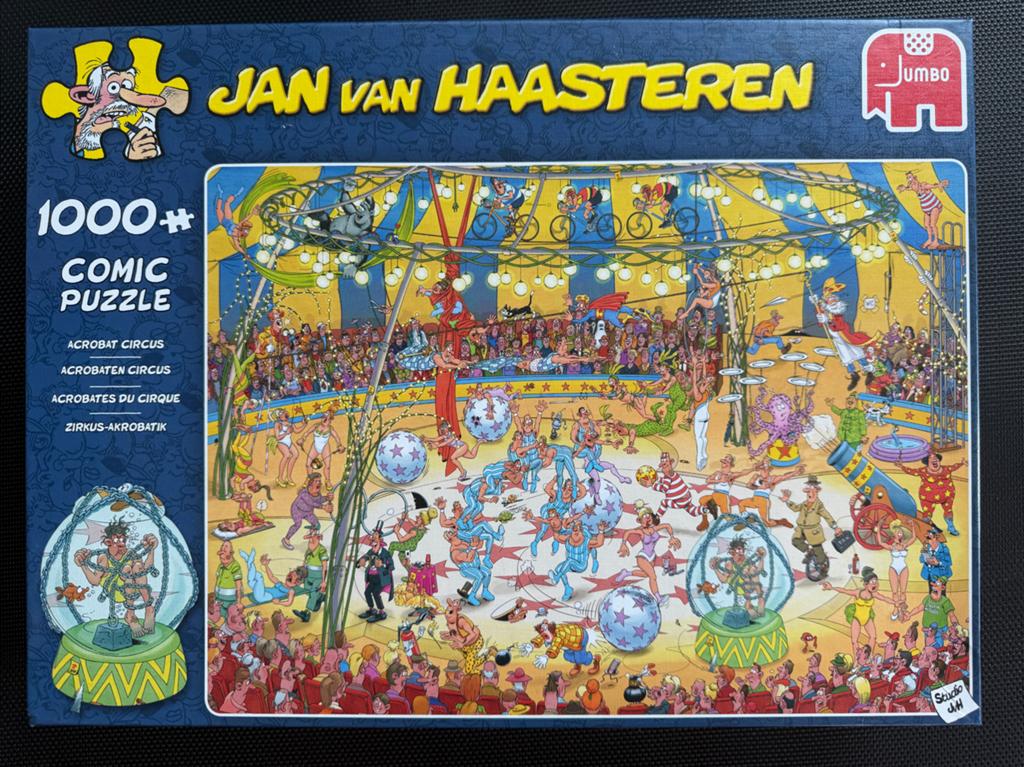 Jan van Haasteren Comic Puzzle - Acrobat Circus 1000 stukjes, Ophalen of Verzenden, Zo goed als nieuw