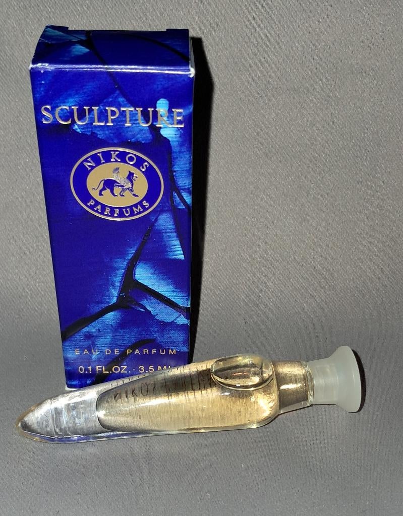 Parfum miniatuur  Nikos sculpture femme + doosje, Ophalen of Verzenden, Zo goed als nieuw, Miniatuur, Gevuld