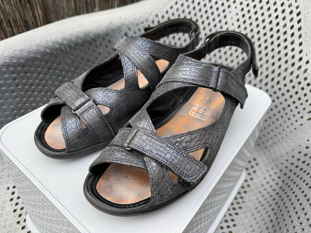 Durea sandalen maat 38 (5H) - Geschikt voor steunzolen, Ophalen, Blauw, Sandalen of Muiltjes, Gedragen