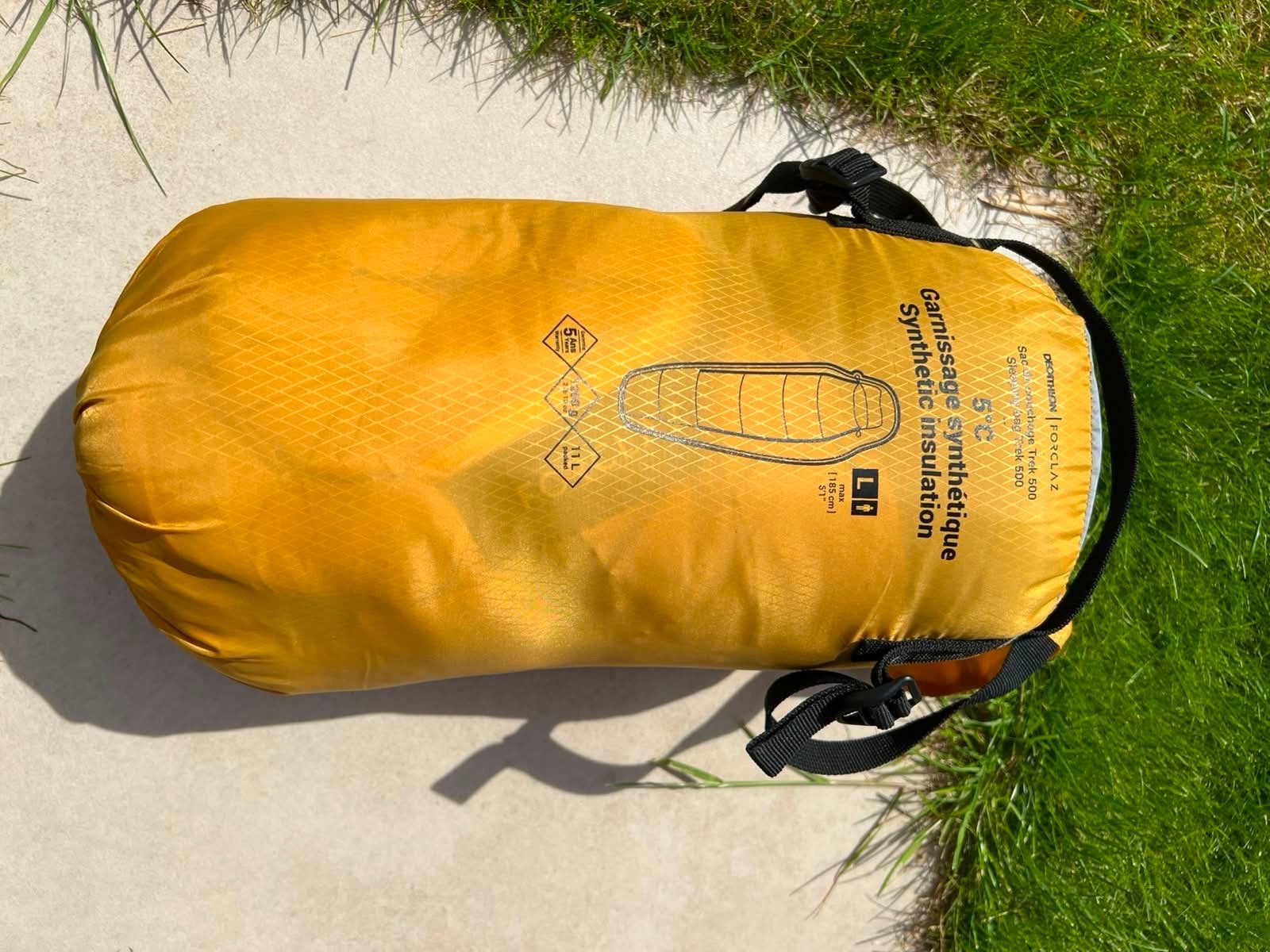 Forclaz Trek 500 Slaapzak - Synthetische Isolatie 5C L, Ophalen of Verzenden, Gebruikt