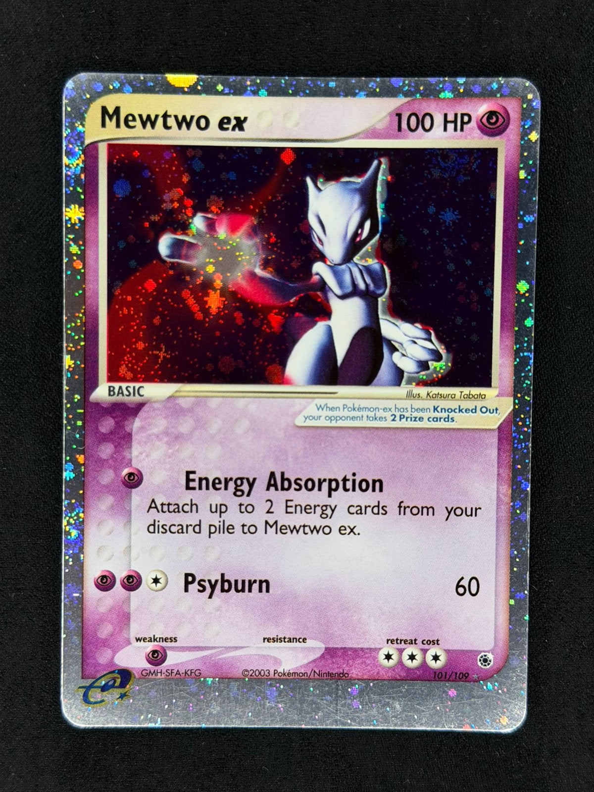 Mewtwo ex 101/109 EX Ruby & Sapphire, Ophalen of Verzenden, Zo goed als nieuw, Losse kaart, Foil