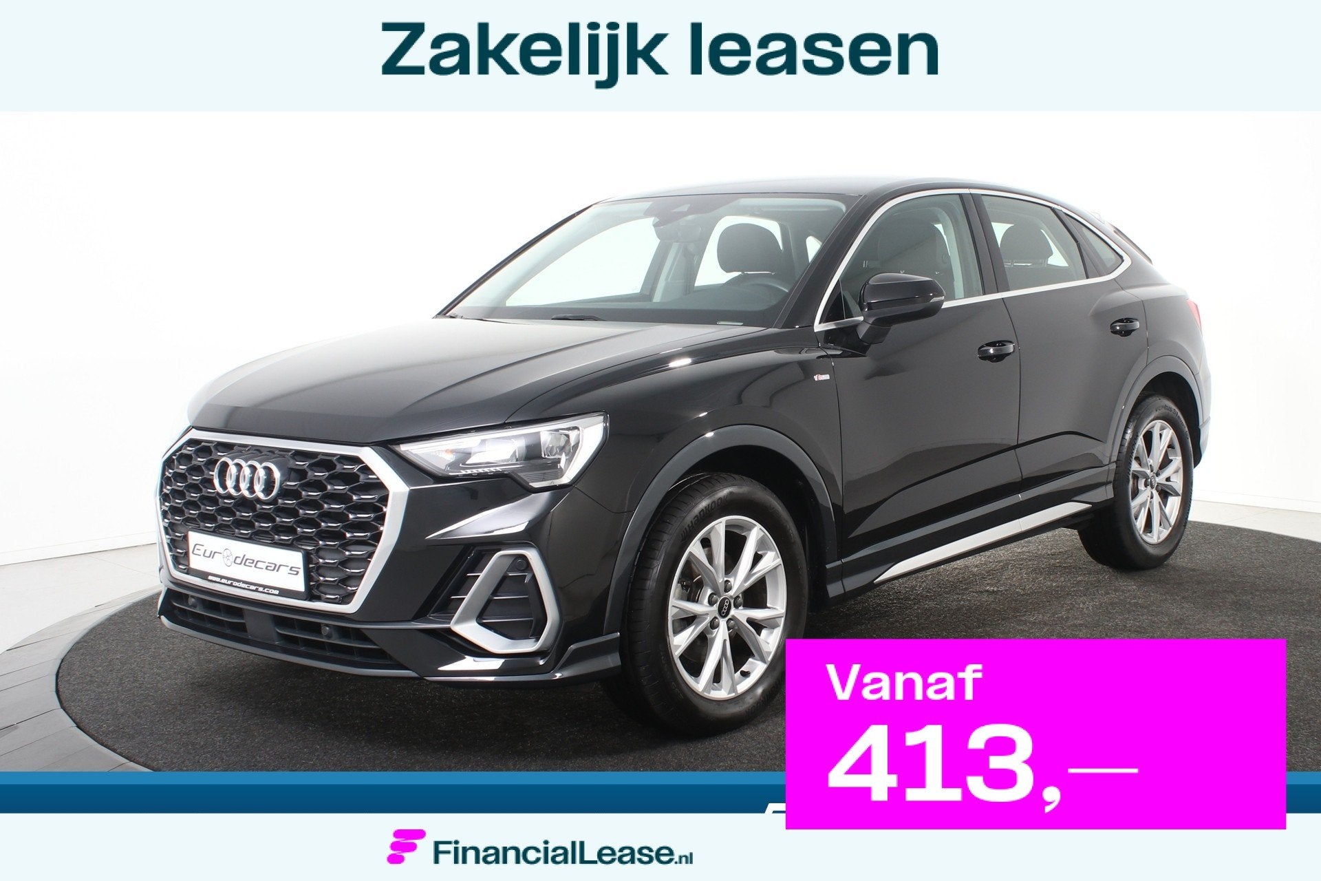 Audi Q3 Sportback 35 TFSI S Edition *1ste Eigenaar*Leer*Stoe, Voorwielaandrijving, 4 cilinders, Zwart, Leder
